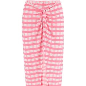 Jacquemus Plaid Pattern High Waist Skirt